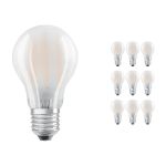 Multipack 10x Ledvance CLASSIC LED E27 Pear Filament Frosted 4.8W 470lm - 827 Extra Warm White | Dimmable - Replaces 40W