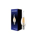 Noxion Lucent LED E14 Bent-tip Candle Filament Clear 4.5W 470lm - 827 Extra Warm White | Dimmable - Replaces 40W