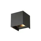 D'Lite Wall Light Elingen Aluminium Black Up & Down 4.9W 480lm - 830 Warm White | IP65