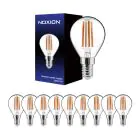 Multipack 10x Noxion Lucent Lustre LED E14 Ball Filament Clear 4.5W 470lm - 827 Extra Warm White | Dimmable - Replaces 40W